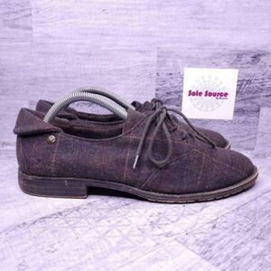 Blowfish Malibu Felt Plaid Lace Uo Oxford Brown Red Yellow Women's sz 11